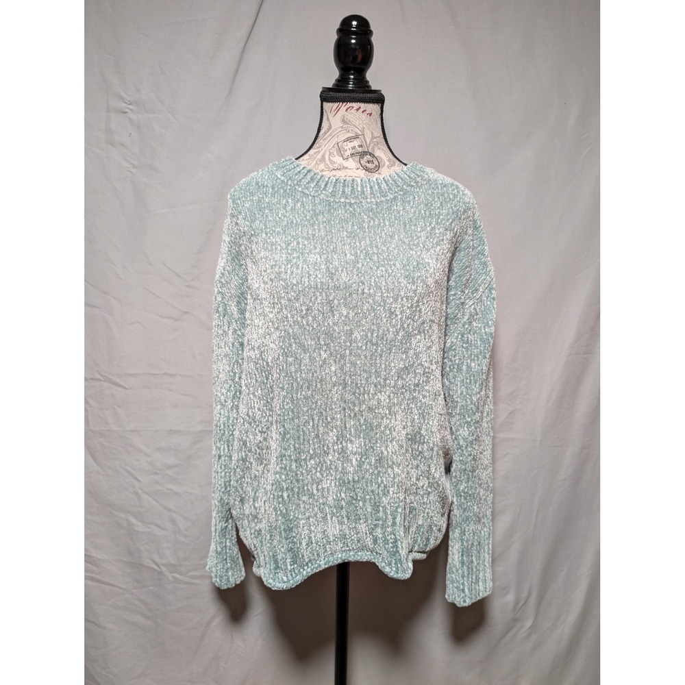 Cynthia‎ Rowley Seafoam Pastel Cozy Soft Ribbed Chenille Sweater Women's Large
